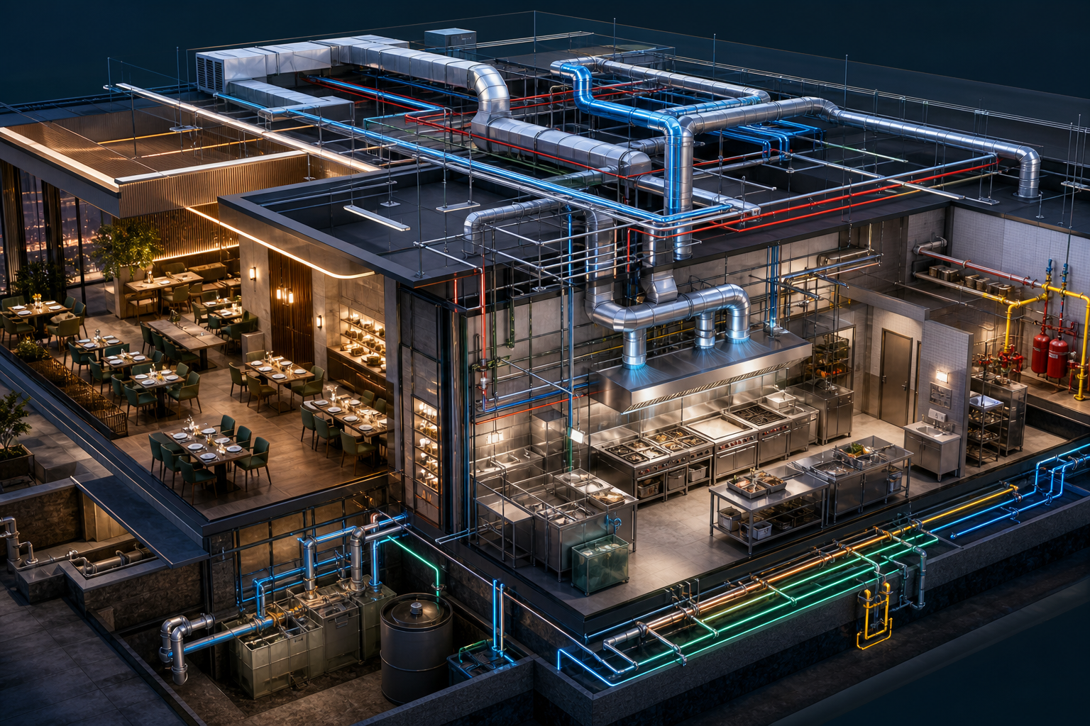 AI-generated conceptual render representing the Restaurants & F&B sector
